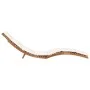 Tumbona plegable con cojín blanco crema madera maciza de teca de vidaXL, Tumbonas - Ref: Foro24-310667, Precio: 188,29 €, Des...