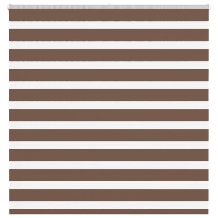 Estor cebra marrón 140x100 cm tejido ancho 135,9 cm poliéster de , Persianas y estores - Ref: Foro24-4014321, Precio: 30,06 €...