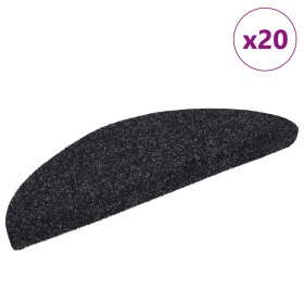 Alfombrilla autoadhesiva escalera 20 uds negro 56x17x3 cm de , Alfombrillas para escalones - Ref: Foro24-3365669, Precio: 49,...