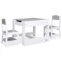 Mesa infantil con 2 sillas MDF blanco de vidaXL, muebles para bebés y niños pequeños - Ref: Foro24-80283, Precio: 111,72 €, D...