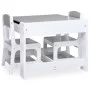 Mesa infantil con 2 sillas MDF blanco de vidaXL, muebles para bebés y niños pequeños - Ref: Foro24-80283, Precio: 111,72 €, D...