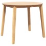 Mesa de comedor natural madera maciza roble caucho de , Mesas de cocina y de comedor - Ref: Foro24-4102530, Precio: 184,38 €,...