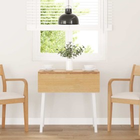 Mesa de comedor de madera maciza de caucho blanco de , Mesas de cocina y de comedor - Ref: Foro24-4102532, Precio: 131,48 €, ...
