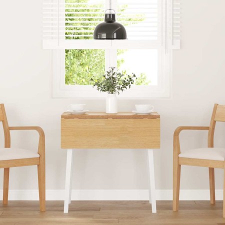 Mesa de comedor de madera maciza de caucho blanco de , Mesas de cocina y de comedor - Ref: Foro24-4102532, Precio: 131,48 €, ...