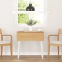 Mesa de comedor de madera maciza de caucho blanco de , Mesas de cocina y de comedor - Ref: Foro24-4102532, Precio: 131,48 €, ...