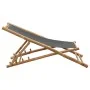 Silla de playa de bambú y lona gris oscuro de vidaXL, Sillas de jardín - Ref: Foro24-313018, Precio: 59,40 €, Descuento: %