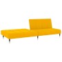 Sofá cama de 2 plazas terciopelo amarillo de , Sofás - Ref: Foro24-375881, Precio: 253,56 €, Descuento: %