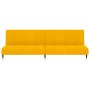 Sofá cama de 2 plazas terciopelo amarillo de , Sofás - Ref: Foro24-375881, Precio: 253,56 €, Descuento: %