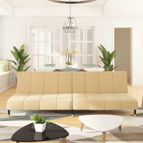 Sofá cama de 2 plazas terciopelo color crema de , Sofás - Ref: Foro24-375883, Precio: 245,90 €, Descuento: %