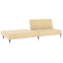 Sofá cama de 2 plazas terciopelo color crema de , Sofás - Ref: Foro24-375883, Precio: 245,90 €, Descuento: %
