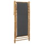 Silla de playa de bambú y lona gris oscuro de vidaXL, Sillas de jardín - Ref: Foro24-313018, Precio: 57,11 €, Descuento: %