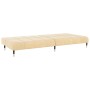 Sofá cama de 2 plazas terciopelo color crema de , Sofás - Ref: Foro24-375883, Precio: 245,90 €, Descuento: %