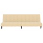 Sofá cama de 2 plazas terciopelo color crema de , Sofás - Ref: Foro24-375772, Precio: 239,27 €, Descuento: %