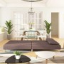 Sofá cama de 2 plazas con dos almohadas tela gris taupe de , Sofás - Ref: Foro24-375897, Precio: 227,59 €, Descuento: %