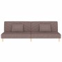 Sofá cama de 2 plazas con dos almohadas tela gris taupe de , Sofás - Ref: Foro24-375897, Precio: 227,59 €, Descuento: %