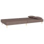 Sofá cama de 2 plazas con dos almohadas tela gris taupe de , Sofás - Ref: Foro24-375897, Precio: 227,59 €, Descuento: %