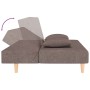 Sofá cama de 2 plazas con dos almohadas tela gris taupe de , Sofás - Ref: Foro24-375897, Precio: 227,59 €, Descuento: %