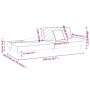 Sofá cama de 2 plazas con dos almohadas tela gris taupe de , Sofás - Ref: Foro24-375897, Precio: 227,59 €, Descuento: %