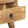 Mesita de noche de madera maciza de mango rugosa 40x32x46 cm de , Mesitas de noche - Ref: Foro24-4104511, Precio: 124,24 €, D...