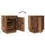 Mesillas de noche con luces LED 2 uds madera vieja 38x34x50 cm de , Mesitas de noche - Ref: Foro24-861280, Precio: 79,64 €, D...