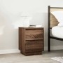 Mesillas de noche con luces LED 2 uds roble marrón 38x34x50 cm de , Mesitas de noche - Ref: Foro24-861296, Precio: 113,26 €, ...