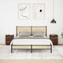 Mesillas de noche con luces LED 2 uds roble marrón 38x34x50 cm de , Mesitas de noche - Ref: Foro24-861296, Precio: 113,26 €, ...