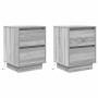 Mesillas de noche con luces LED 2 uds gris sonoma 38x34x50 cm de , Mesitas de noche - Ref: Foro24-861294, Precio: 97,61 €, De...