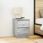 Mesillas de noche con luces LED 2 uds gris sonoma 38x34x50 cm de , Mesitas de noche - Ref: Foro24-861294, Precio: 97,61 €, De...
