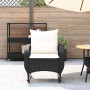 Silla mecedora de jardín con cojines ratán sintético negro de , Sillas de jardín - Ref: Foro24-4104193, Precio: 110,57 €, Des...