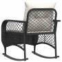 Silla mecedora de jardín con cojines ratán sintético negro de , Sillas de jardín - Ref: Foro24-4104193, Precio: 110,57 €, Des...