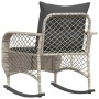 Silla mecedora de jardín con cojines ratán sintético gris claro de , Sillas de jardín - Ref: Foro24-4104198, Precio: 126,60 €...