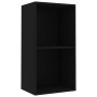 Estantería de 2 niveles madera contrachapada negro 40x30x76,5cm de , Librerías y estanterías - Ref: Foro24-800928, Precio: 42...