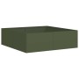 Jardinera acero verde oliva 100x100x30 cm de , Maceteros y jardineras - Ref: Foro24-860811, Precio: 73,27 €, Descuento: %