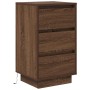 Mesilla de noche con luces LED roble marrón 38x34x65 cm de , Mesitas de noche - Ref: Foro24-861307, Precio: 73,52 €, Descuent...