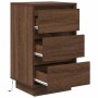 Mesilla de noche con luces LED roble marrón 38x34x65 cm de , Mesitas de noche - Ref: Foro24-861307, Precio: 73,52 €, Descuent...