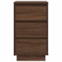 Mesilla de noche con luces LED roble marrón 38x34x65 cm de , Mesitas de noche - Ref: Foro24-861307, Precio: 73,52 €, Descuent...