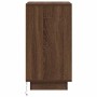 Mesilla de noche con luces LED roble marrón 38x34x65 cm de , Mesitas de noche - Ref: Foro24-861307, Precio: 73,52 €, Descuent...
