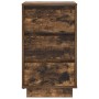Mesilla de noche con luces LED roble ahumado 38x34x65 cm de , Mesitas de noche - Ref: Foro24-861305, Precio: 72,09 €, Descuen...
