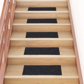 Alfombrillas escaleras autoadhesivas 30uds gris 60x25 cm de , Alfombrillas para escalones - Ref: Foro24-3365704, Precio: 65,1...