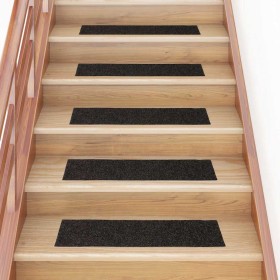 Alfombrillas escaleras autoadhesivas 30uds marrón 76x20 cm de , Alfombrillas para escalones - Ref: Foro24-3365727, Precio: 60...