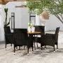 Juego de comedor para jardín 5 piezas ratán sintético negro de vidaXL, Conjuntos de jardín - Ref: Foro24-3058492, Precio: 326...