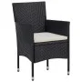 Juego de comedor para jardín 5 piezas ratán sintético negro de vidaXL, Conjuntos de jardín - Ref: Foro24-3058492, Precio: 326...