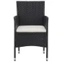 Juego de comedor para jardín 5 piezas ratán sintético negro de vidaXL, Conjuntos de jardín - Ref: Foro24-3058492, Precio: 326...