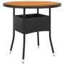 Juego de comedor para jardín 5 piezas ratán sintético negro de vidaXL, Conjuntos de jardín - Ref: Foro24-3058492, Precio: 326...