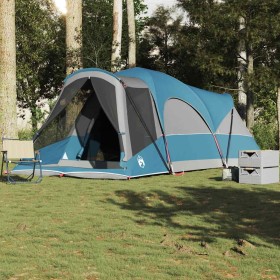 Tienda de campaña familiar túnel 8 personas impermeable azul de , Tiendas de campaña - Ref: Foro24-4009553, Precio: 232,05 €,...
