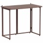 Mesa de jardín plegable marrón 90x51x75 cm ratán sintético de , Mesas de jardín - Ref: Foro24-4108255, Precio: 81,94 €, Descu...
