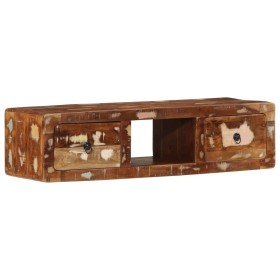 Mueble de TV de pared madera maciza reciclada 100x32x25 cm de , Almacenamiento para CD y DVD - Ref: Foro24-4104526, Precio: 1...