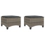 Taburetes de jardín con cojines 2 uds gris 55x55x36 cm de , Otomanas de exterior - Ref: Foro24-4108248, Precio: 107,22 €, Des...