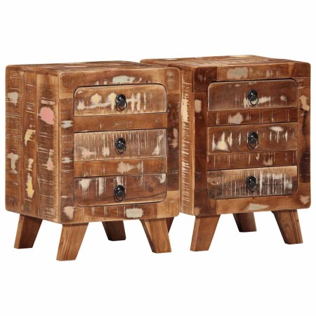 Mesilla de noche 2 uds 37x32x50 cm madera maciza reciclada de , Mesitas de noche - Ref: Foro24-4104518, Precio: 236,17 €, Des...