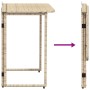 Mesa de jardín plegable ratán sintético beige 90x51x75 cm de , Mesas de jardín - Ref: Foro24-4108257, Precio: 82,43 €, Descue...